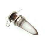 Tigers Eye and Quartz Gemstone Vial Pendulum